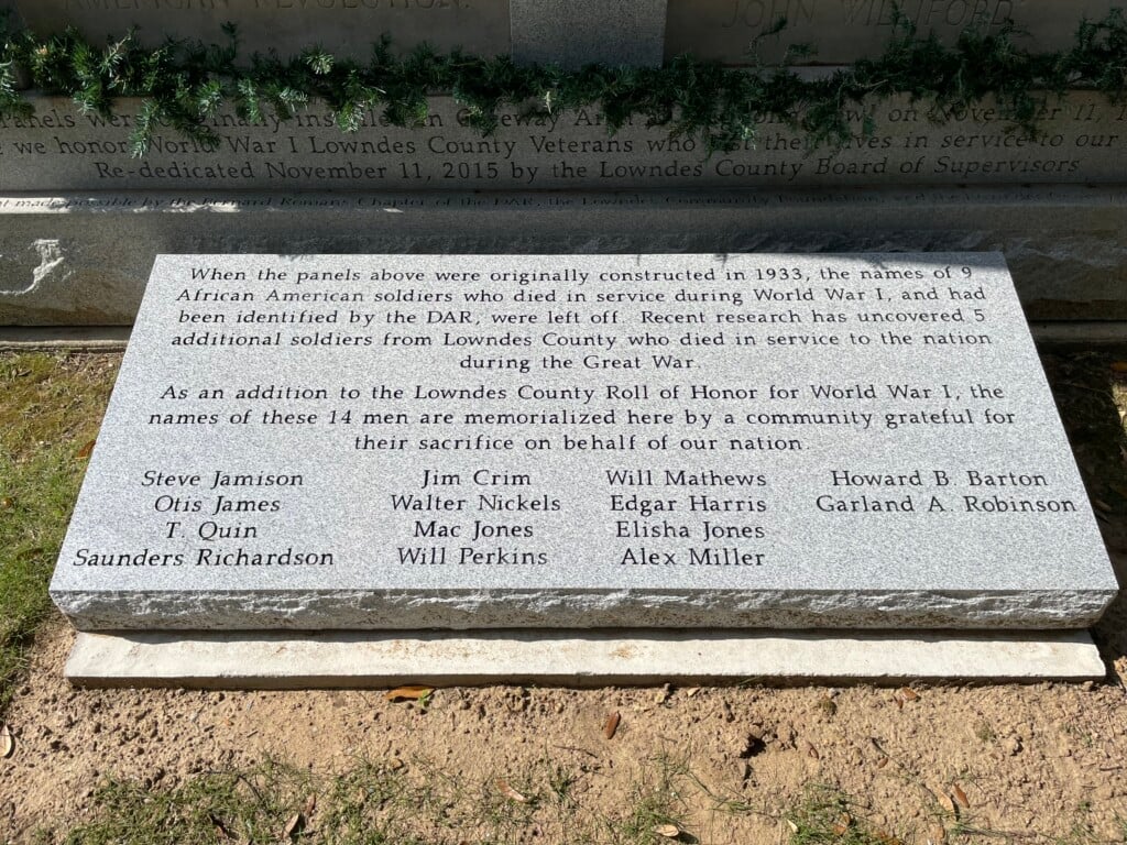 Names of soldiers added to historical monument