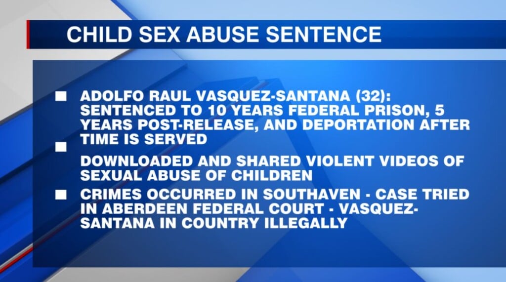 Man to spend 10 years in federal prison for child sex abuse