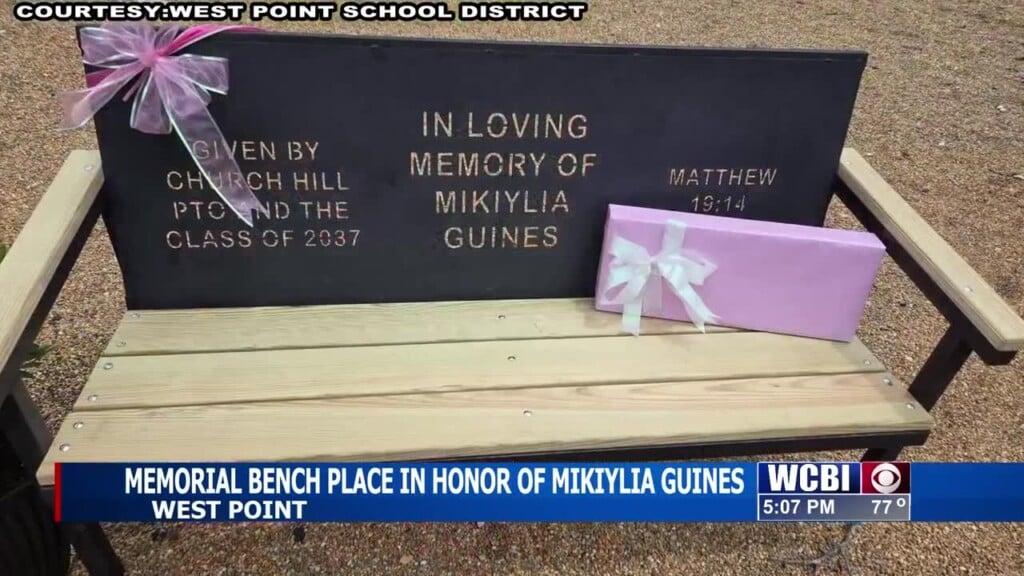 West Point Consolidated School District Places Bench In Honor Of Mikiylia Guines