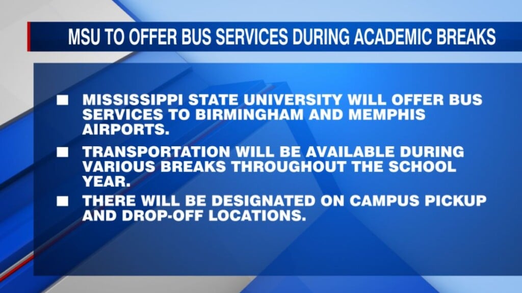 Mississippi State University to offer bus rides to Birmingham and Memphis airports
