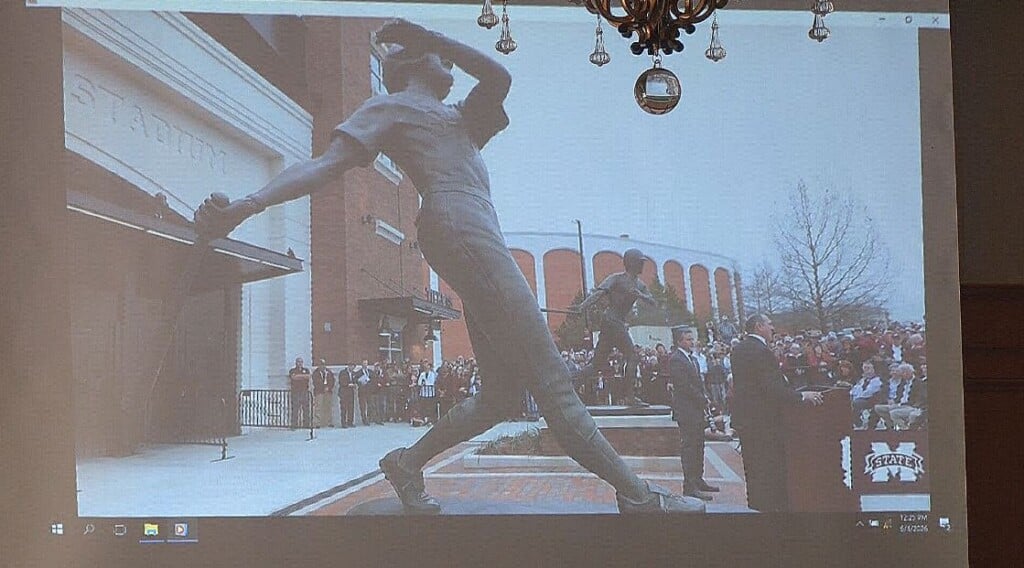 Local sculptor creates statues for MSU Baseball entrance