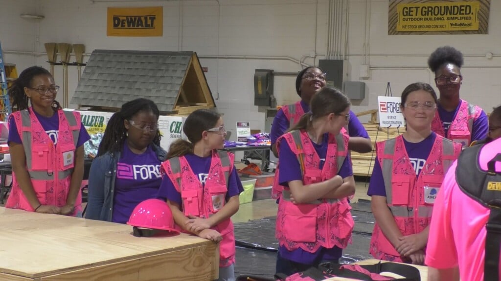 Group of young women learns construction basics at 3rd annual BuildHer Camp