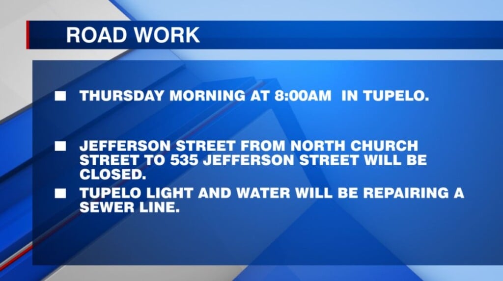 Tupelo Water and Light crew to repair sewer line