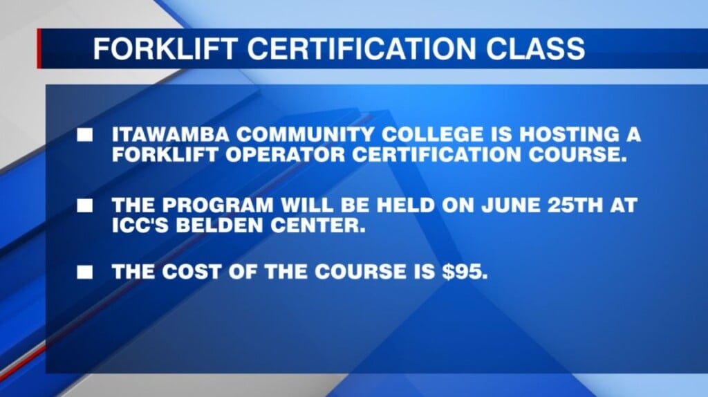 ICC to offer a forklift operator certification course