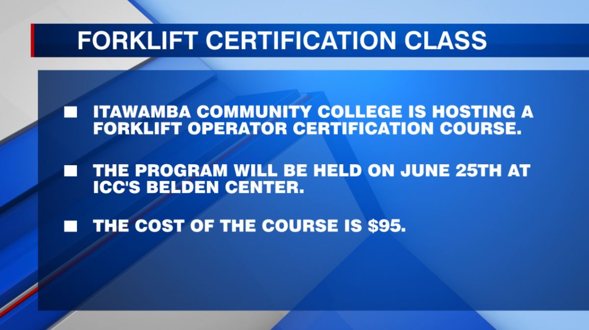 Registration is underway for a forklift operator certification course ...