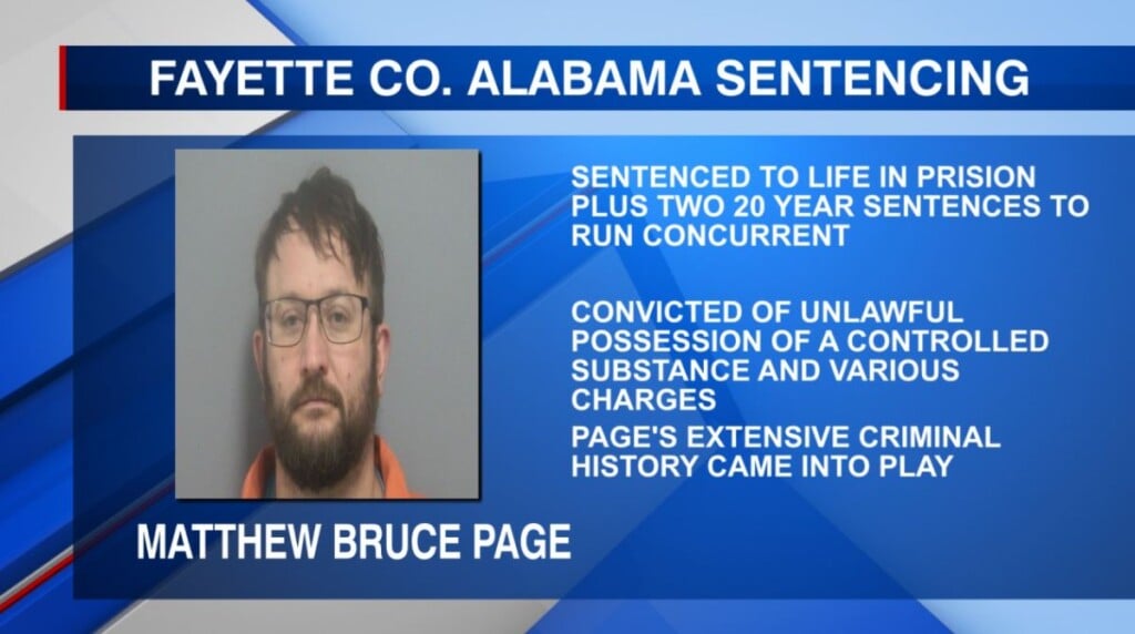 Alabama man sentenced to life in prison for various charges