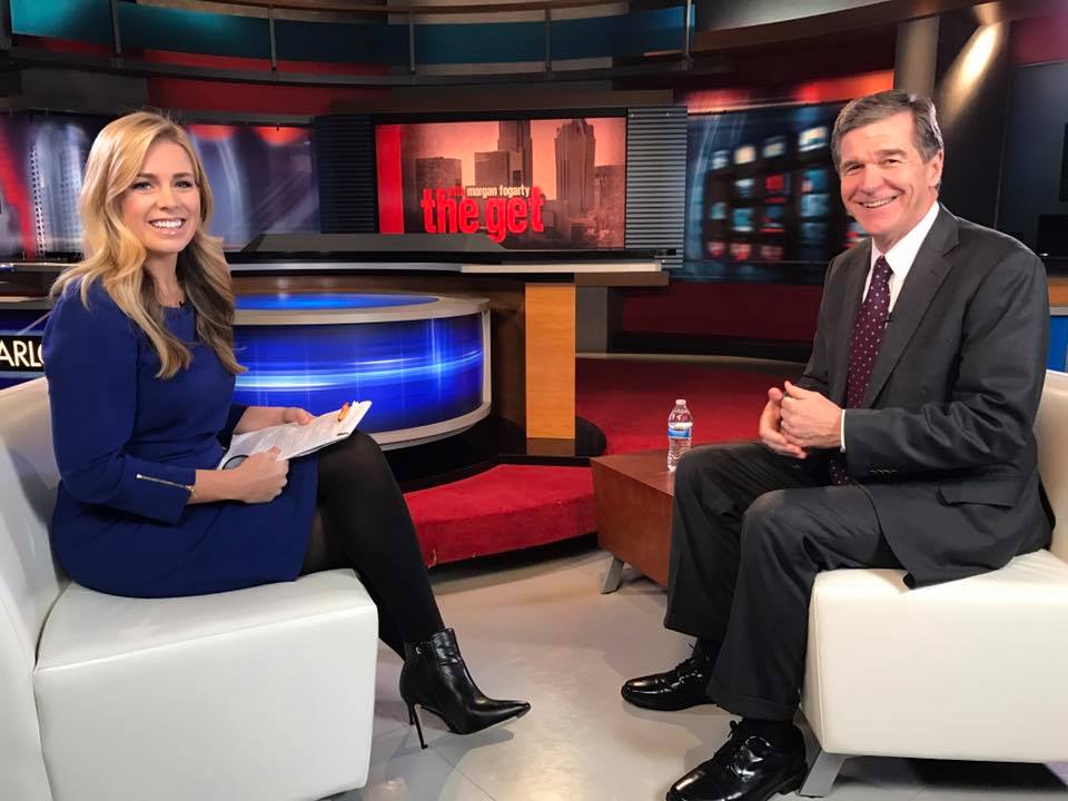 Morgan Fogarty & NC Gov Roy Cooper, The Get on WCCB, Charlotte's CW