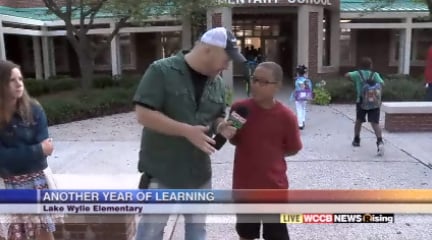 Wilson Welcomes the Kids Back to School at Lake Wylie Elementary - WCCB ...