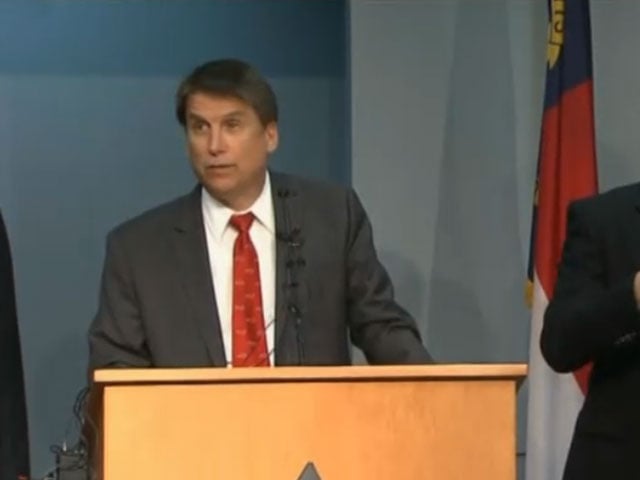 Governor Pat McCrory gives a Winter Weather News Conference