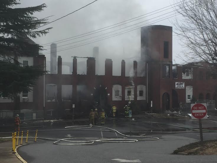 Massive Fire Destroys Old High School By Hildebran Town Hall WCCB
