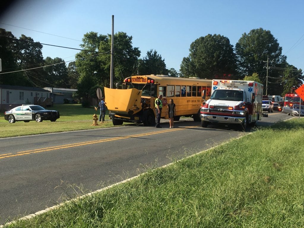 CMS School Bus Hit Head On In Mint Hill, No Students On Board - WCCB ...