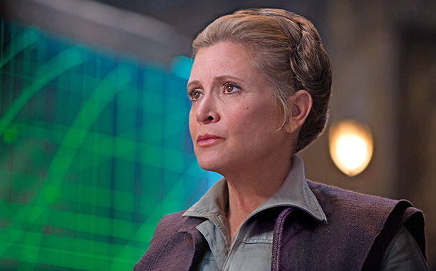 Carrie Fisher in Star Wars: The Force Awakens