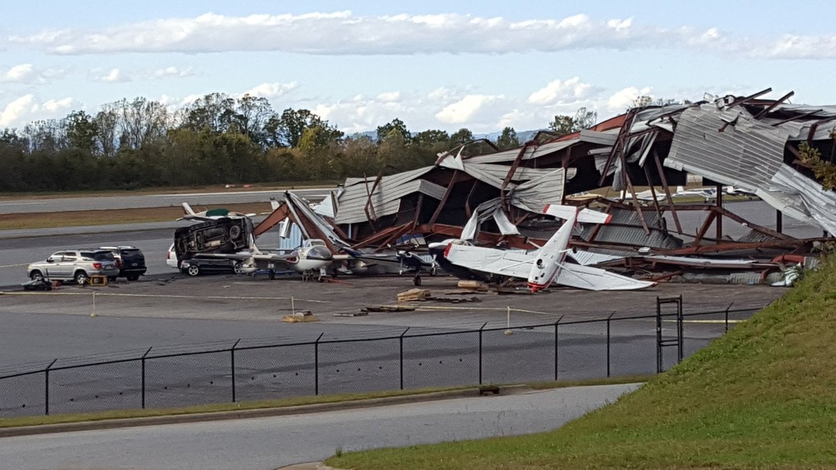 Hickory Airport Damages WCCB Charlotte's CW