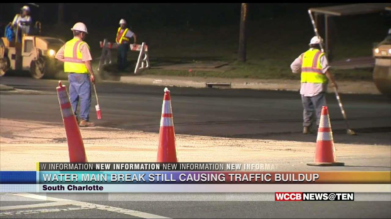 Road Work Continues After South Charlotte Water Main Break - WCCB Charlotte