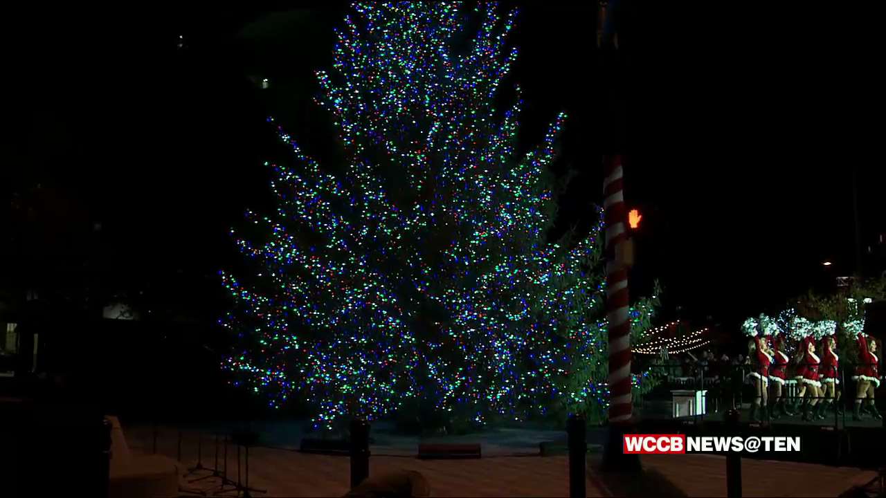 Carolina Panthers Host 5th Annual Tree Lighting Ceremony Outside Bank