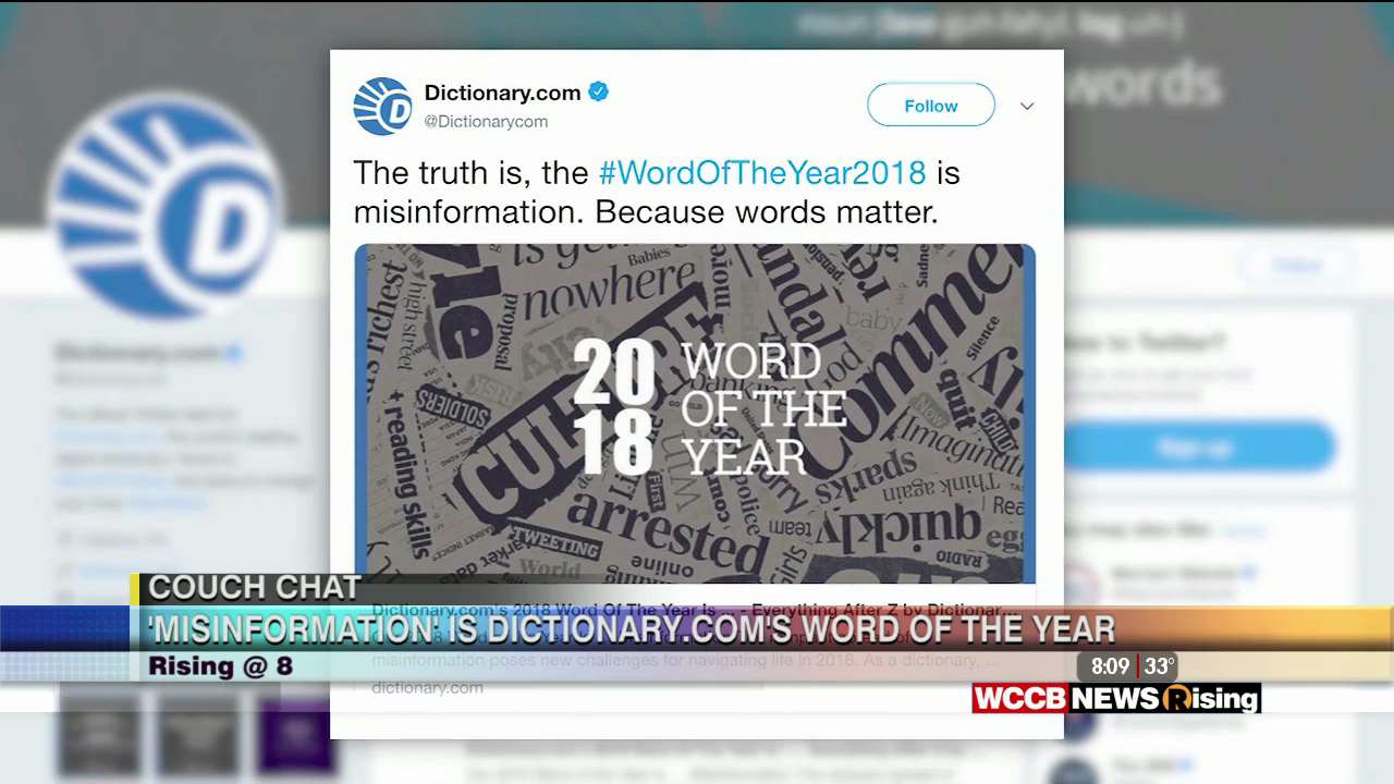 Misinformation Is Dictionary Word Of The Year - WCCB Charlotte's CW