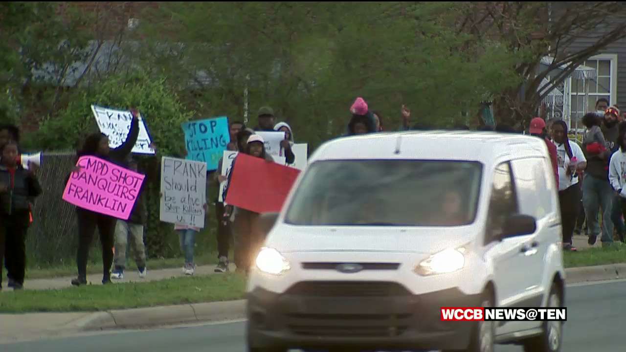 Heated Protesters Outside Charlotte-Mecklenburg Police Metro Division ...