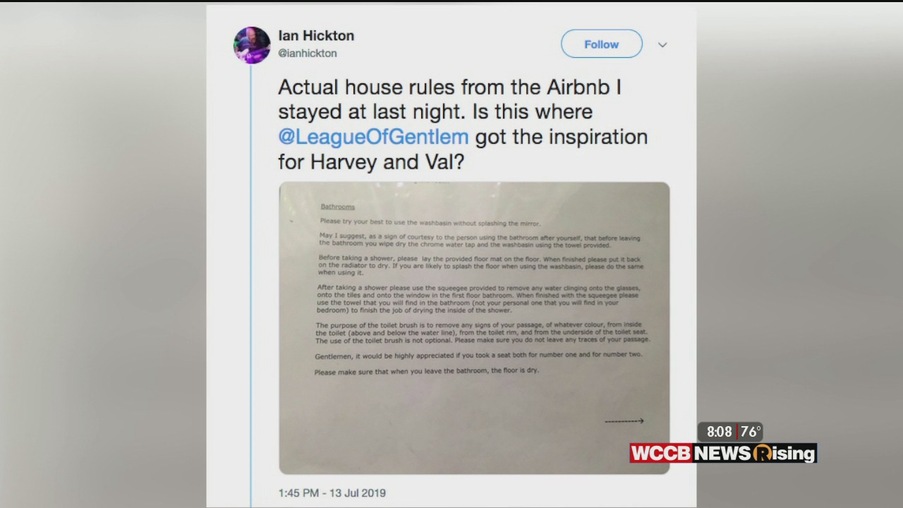AirBnb Bathroom Etiquette Guide Goes Viral - WCCB Charlotte