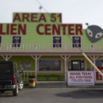 the Area 51 Alien Center in Amargosa Valley, Nevada, about 90 miles north of Las Vegas