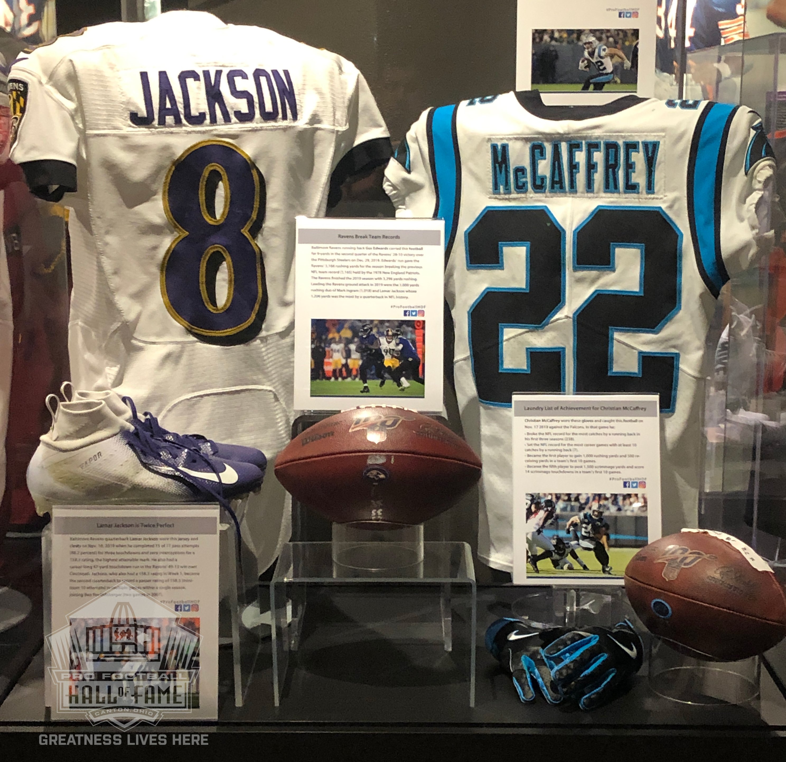 Carolina Panthers' Christian McCaffrey's Jersey On Display At The Pro  Football Hall Of Fame - WCCB Charlotte's CW