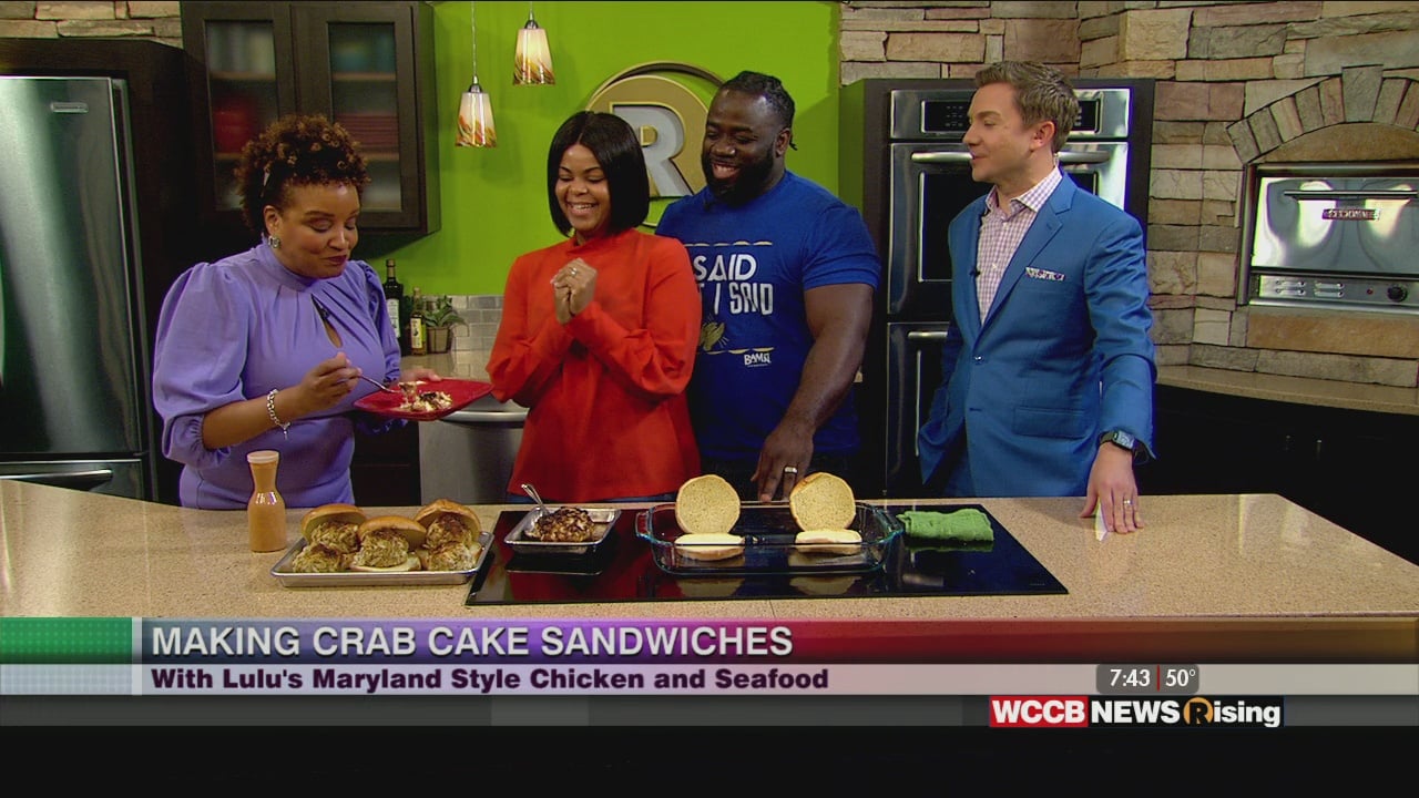Lulu's Makes Crab Cake Sandwiches WCCB Charlotte's CW