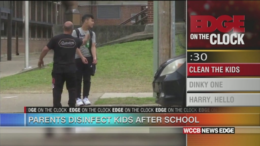 Parents Disinfect Kids After School