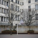 An Empty Courtyard Is Seen At A Closed School In Paris, March 16, 2020