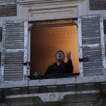 French Tenor Singer Stephane Senechal Sings From His Apartment Window In Paris, March 24, 2020.