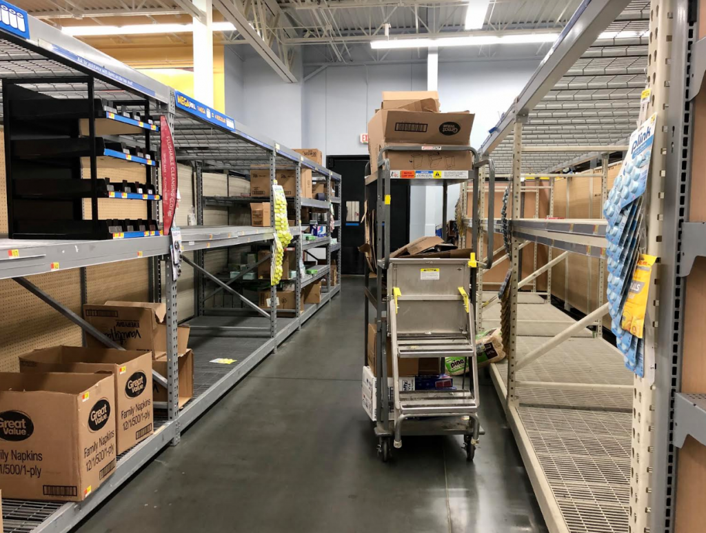 Paper Products Aisle At Walmart On Independence Blvd In Charlotte