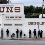 People Wait In A Line To Enter A Gun Store In Culver City, Calif
