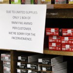 Signs Point Out Quantity Limits On Certain Types Of Ammunition After Dukes Sport Shop Reopened, Wednesday, March 25, 2020, In New Castle, Pa.