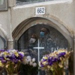 A Woman And Her Brother Attend The Funeral Of Their Mother Who Died Of Covid19