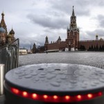 An Almost Empty Red Square, With St. Basil's Cathedral The Spasskaya Tower