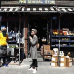 Fmn General Store Managing Partner Derek Tigue, Left, Talks With Neighbor Geraldine Johns In Front Of The Former Forgtmenot Bar
