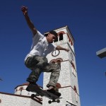Kosmas Giannikos, 19, Jumps With His Skateboard In Front Of The Greek Orthodox Church Of Analipsi In Northern Athens