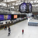 One Of London's Most Famous Rendezvous Points Is Nearly Empty Under The Waterloo Train Station Clock