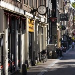 Sex Workers Booths, Sex Shows, Clubs, Movie Theaters, And Stores Are Closed In A Near Deserted Red Light District