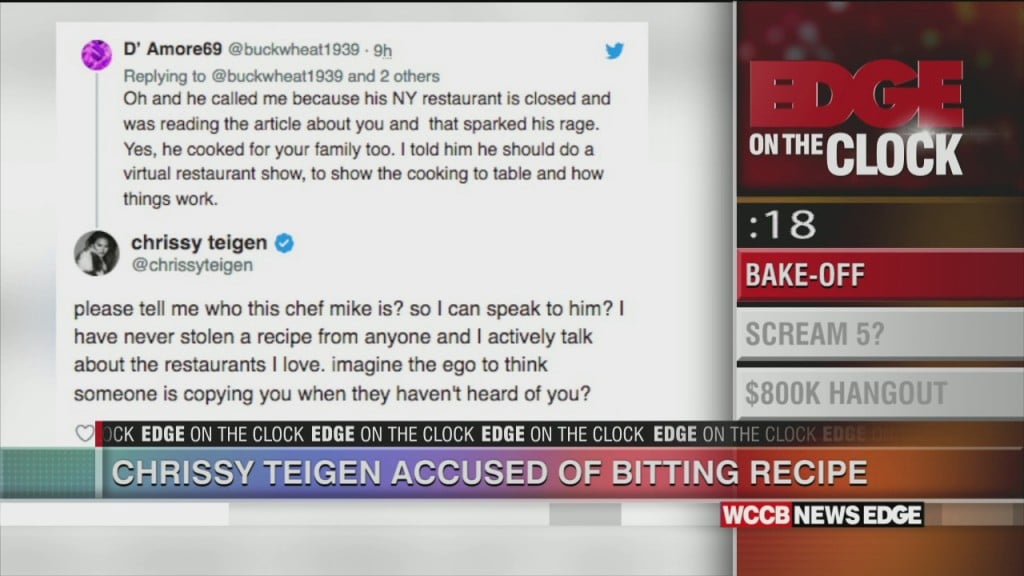 Teigen Accused Of Stealing A Recipe