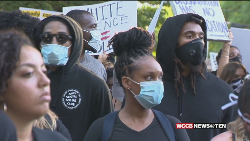 Panthers Players Take Part In Justice Walk For George Floyd