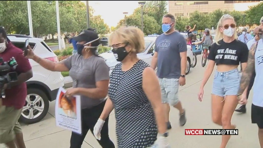 Charlotte City Leaders March With Protestors After A Tense Listening Session