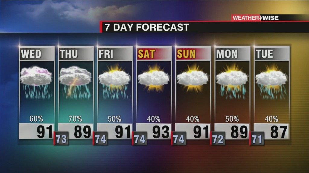 Heavy Downpours With Today's Storms