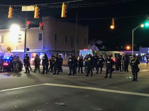 Tony's Ice Cream Protest Riot Police