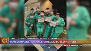 Local Man Donates 100 Face Shields To Icu Nurses