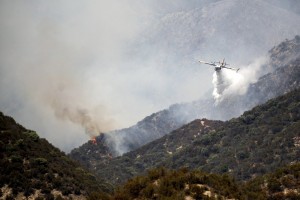 A Super Scooper Drops Water To Stop The Lake Fire From Spreading In The Angeles National Forest North Of Santa Clarita, Calif.