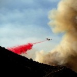 An Air Tanker Drops Retardant As The Lake Fire Burns In The Angeles National Forest North Of Santa Clarita, Calif.
