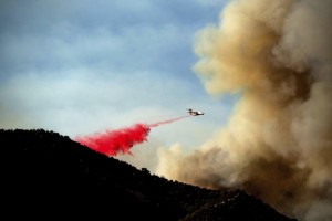 An Air Tanker Drops Retardant As The Lake Fire Burns In The Angeles National Forest North Of Santa Clarita, Calif.