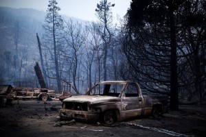 Burned Vehicles Are Seen At A Home Destroyed By The Lake Hughes Fire In Angeles National Forest