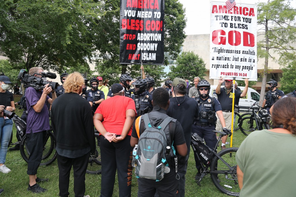 Protesters Monday August 24th 28