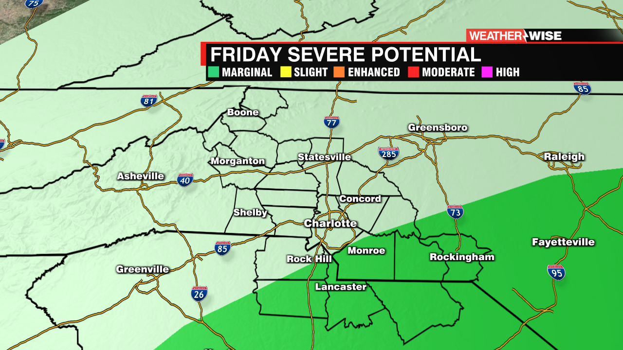 Isolated Strong Storms Possible Friday - WCCB Charlotte