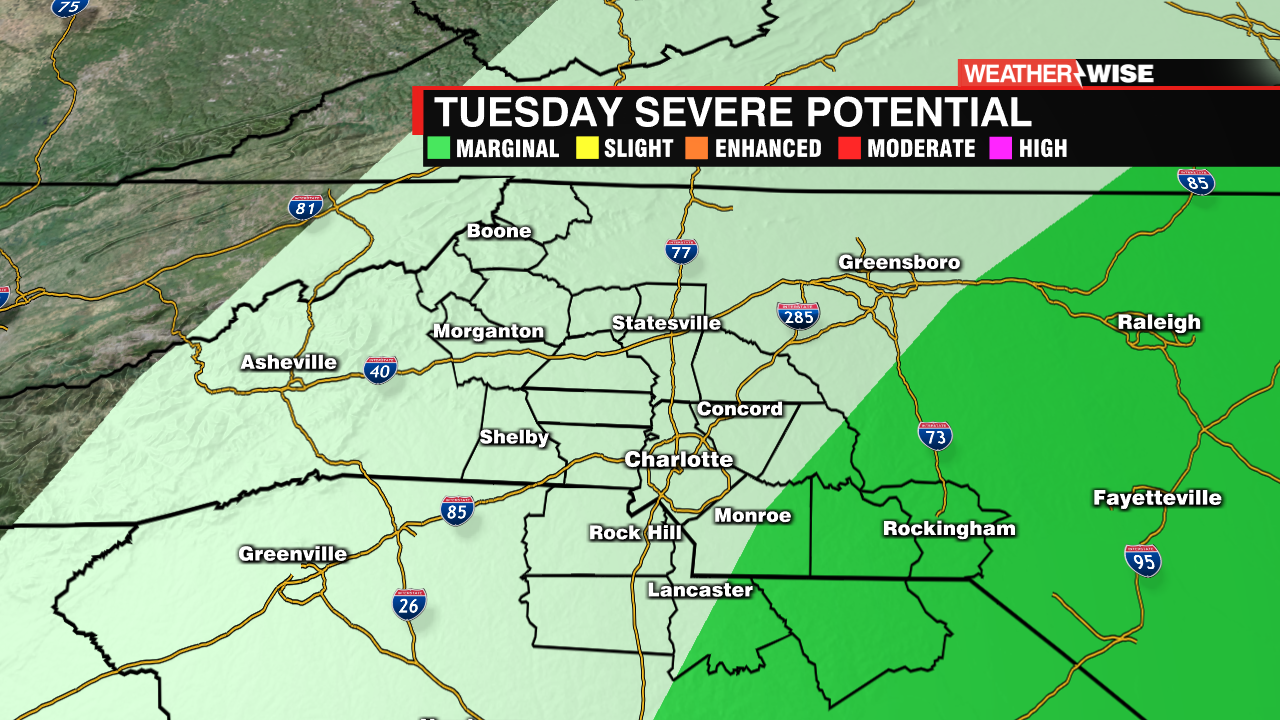 Isolated Strong Storms Possible Tuesday - Stay Weather Aware! - WCCB ...